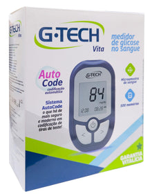 Kit Medidor Glicose G-Tech Vita Completo.