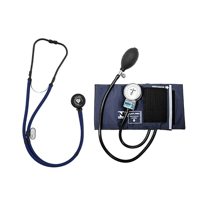 Conjunto Esfigmomanômetro + Estetoscópio P.A.MED Linha Black.