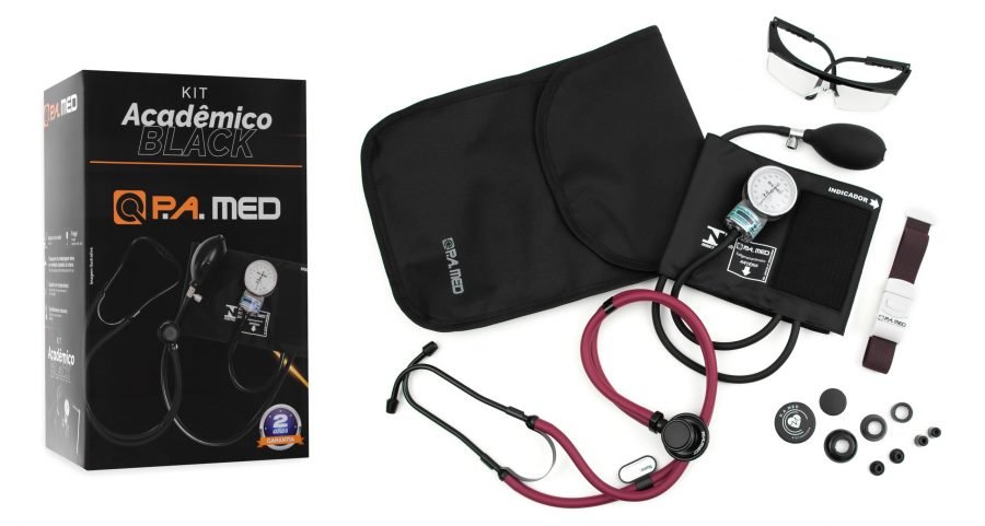 Kit Acadêmico P.A MED Linha Black - JFDmed