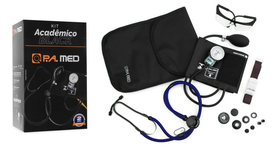 Kit Acadêmico P.A MED Linha Black - JFDmed